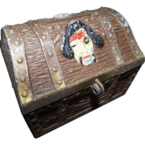 Metal Treasure Chest Bank 